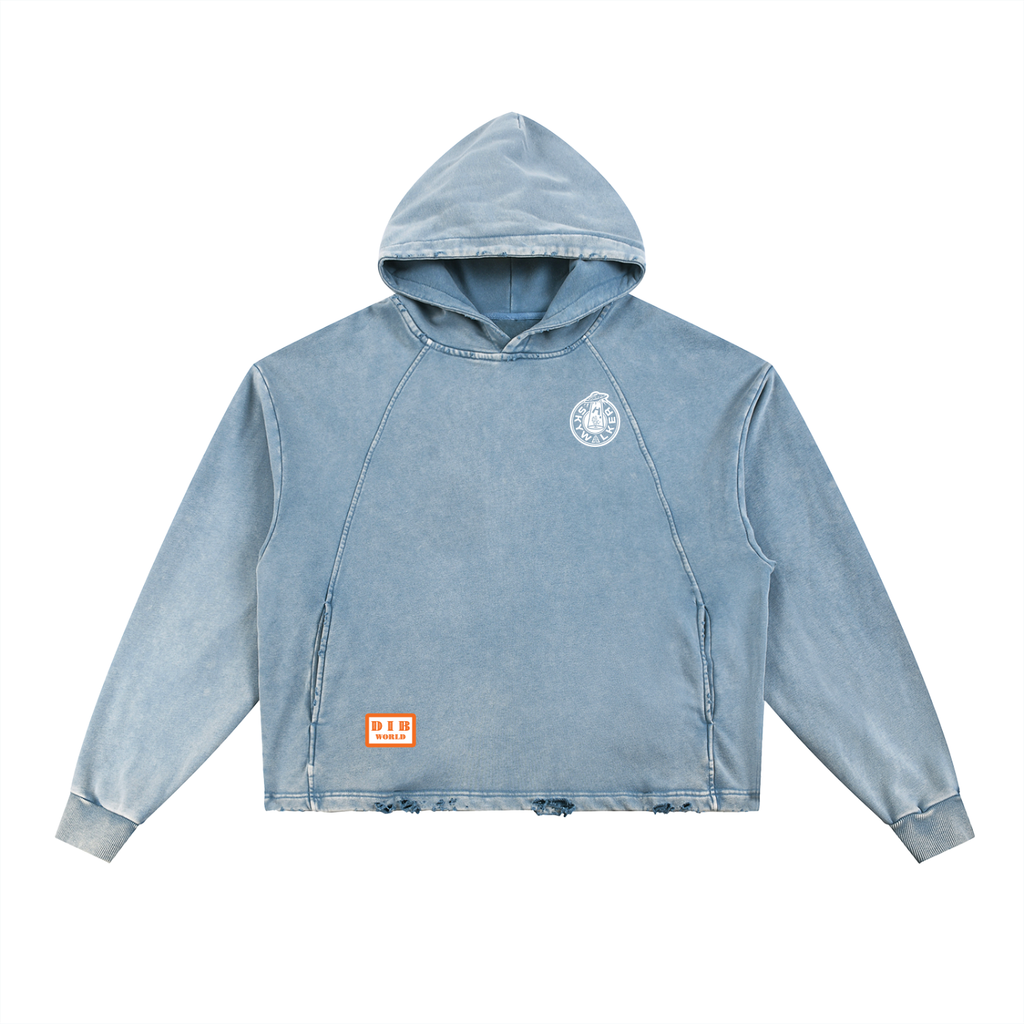 H. Skywalker Vintage Washed Frayed-Hem Hoodie