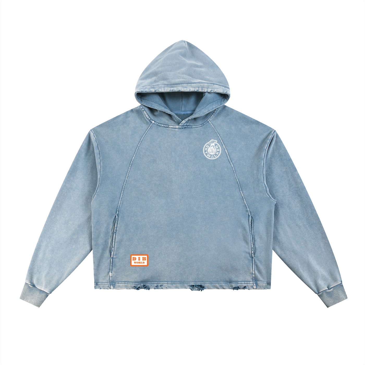H. Skywalker Vintage Washed Frayed-Hem Hoodie