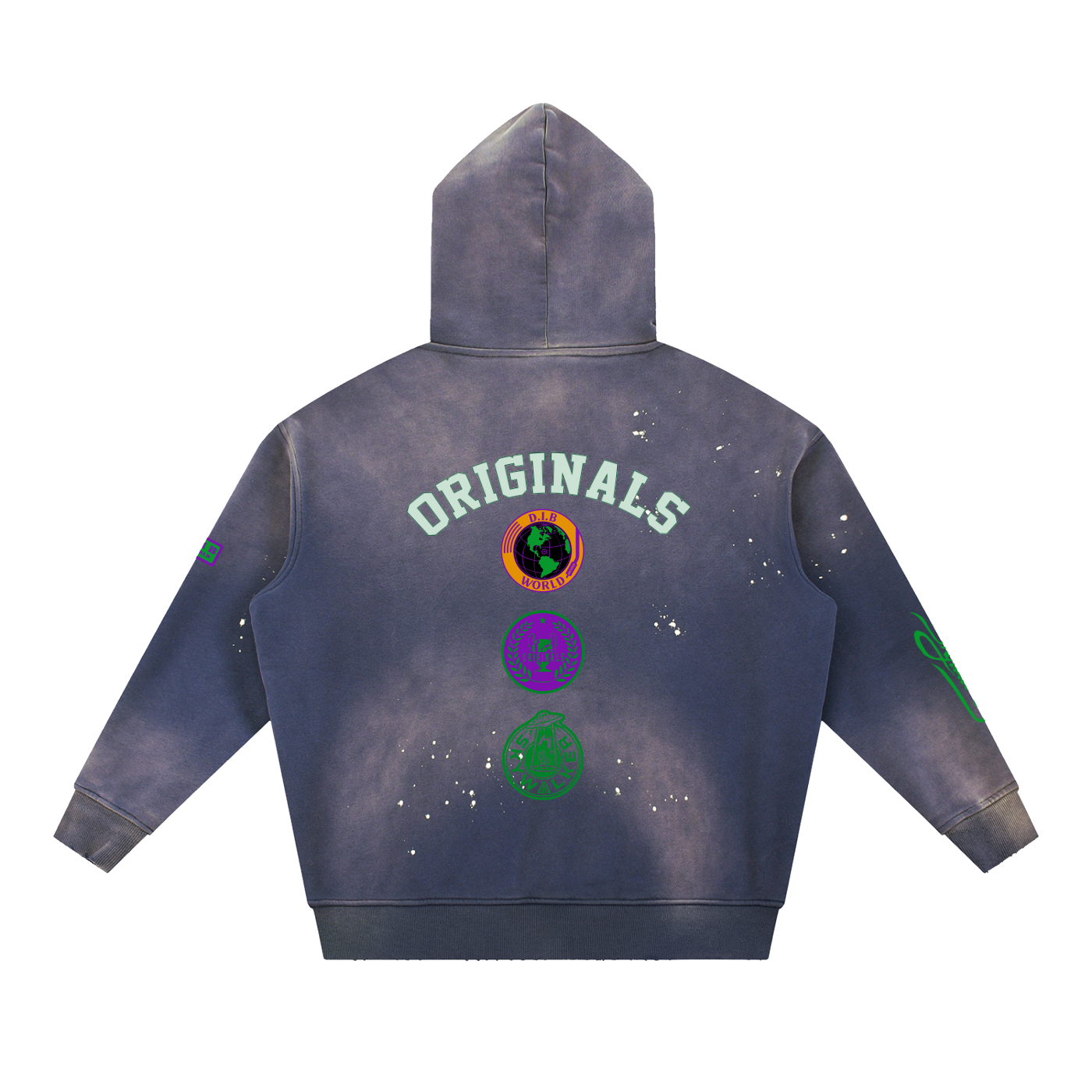 H. Skywalker DIB Originals NY Washed Fleece Hoodie