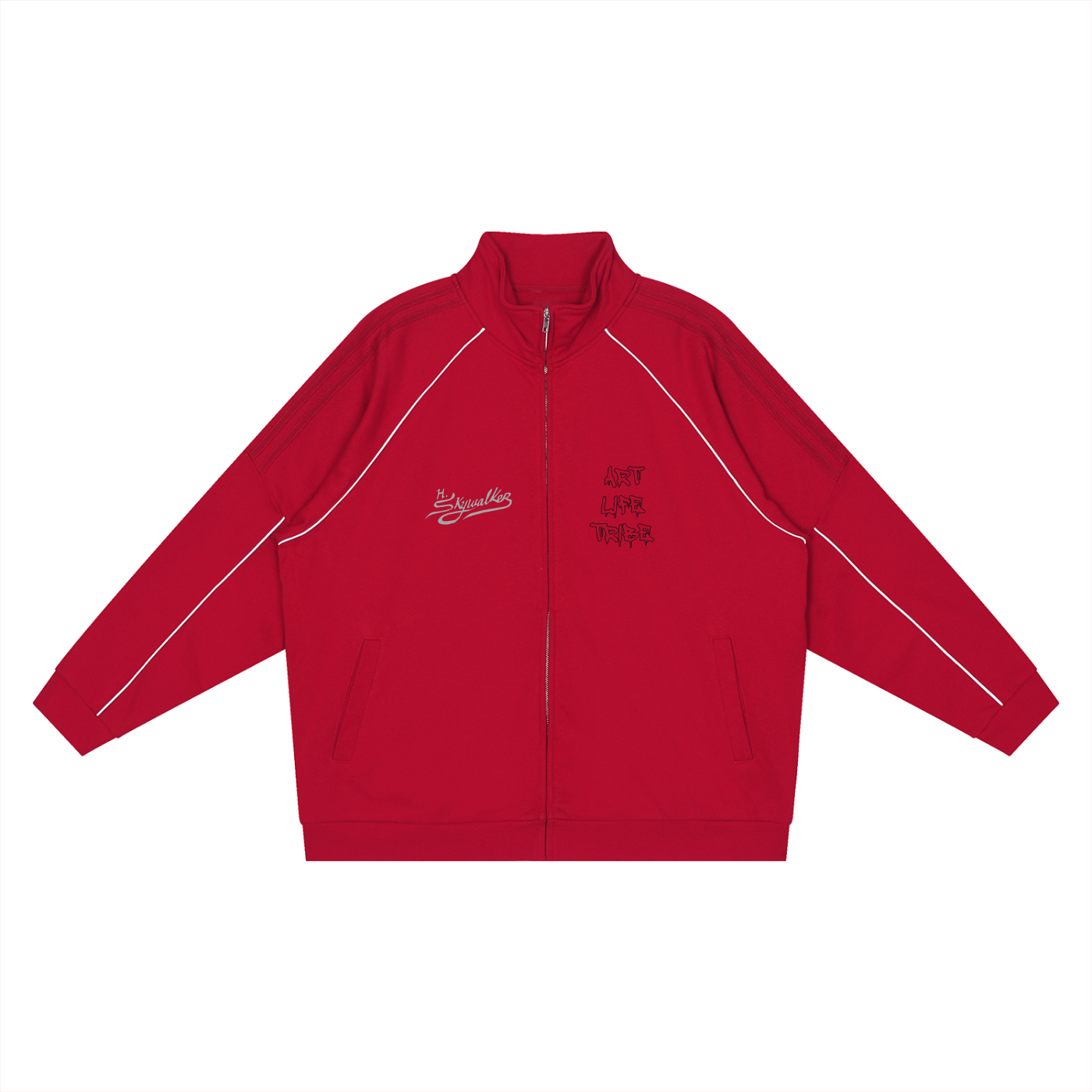 H. Skywalker Art Life Tribe  Reflection Striped Track Jacket