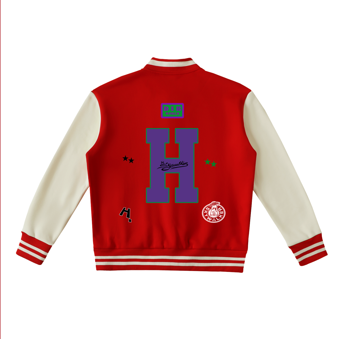 H. Skywalker DIB Originals NY Two-Tone Fleeced Varsity Jacket