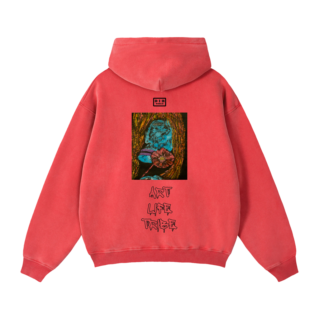H. Skywalker Art Life Tribe Zip-Through Boxy Fleece Hoodie