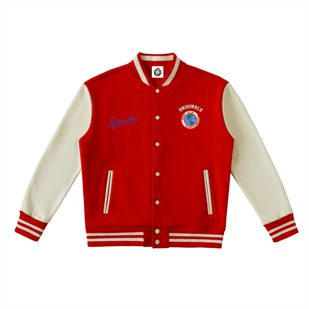 H. Skywalker DIB Originals two-Tone Fleeced Varsity Jacket