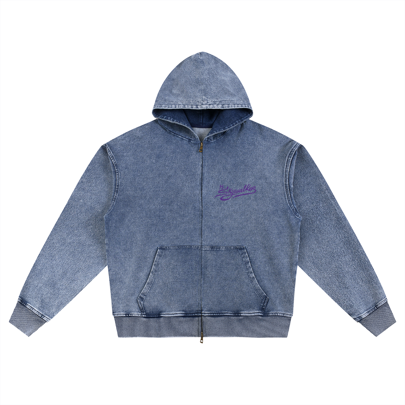H. Skywalker x DIB Snow Wash Oversized Zip-Up Hoodie