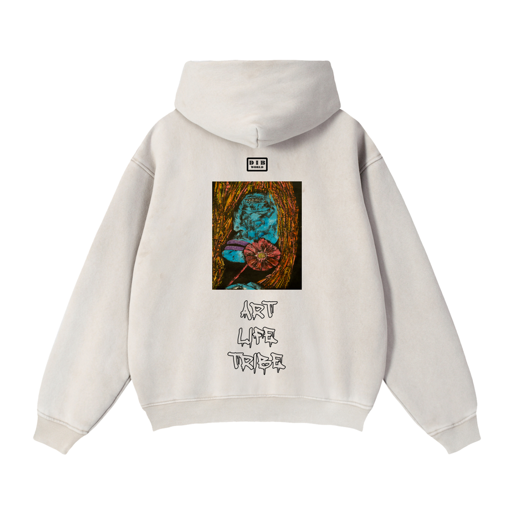 H. Skywalker Art Life Tribe Zip-Through Boxy Fleece Hoodie